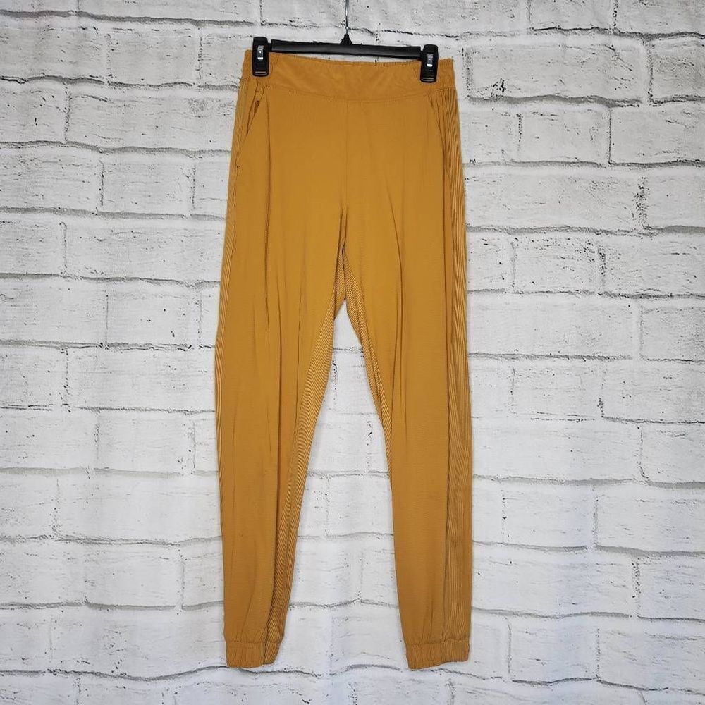 Athleta Textured Brooklyn Stretch Jogger Pants Multicolor Size 2 Yellow Gold